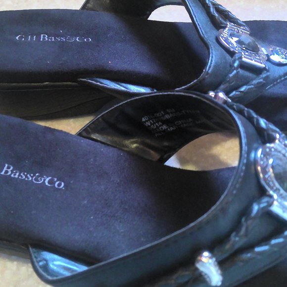 GH BASS AND CO BACK SANDALS WITH SILVER ACCENTS-NEW-9M - Picture 3 of 7